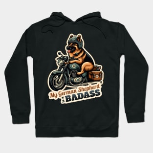 German Shepherd Biker Hoodie